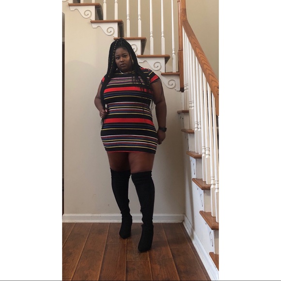 Stripped mini dress - Picture 2 of 2